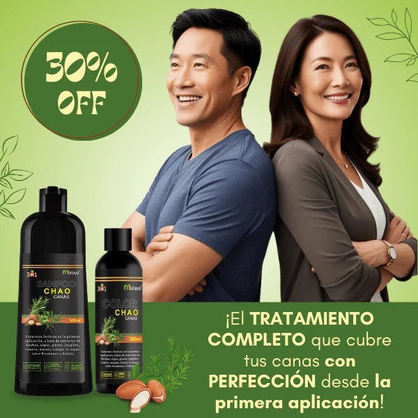 Shampoo  Chao Canas  + Tratamiento 3 en 1