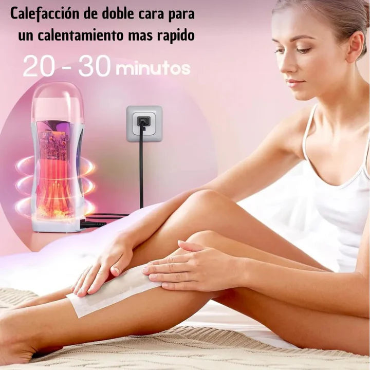 KIT PARA DEPILAR: CALENTADOR Y CERA EN ROLL-ON DEPILCER®